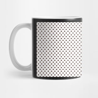 White and Brown Polka Dot Pattern Mug